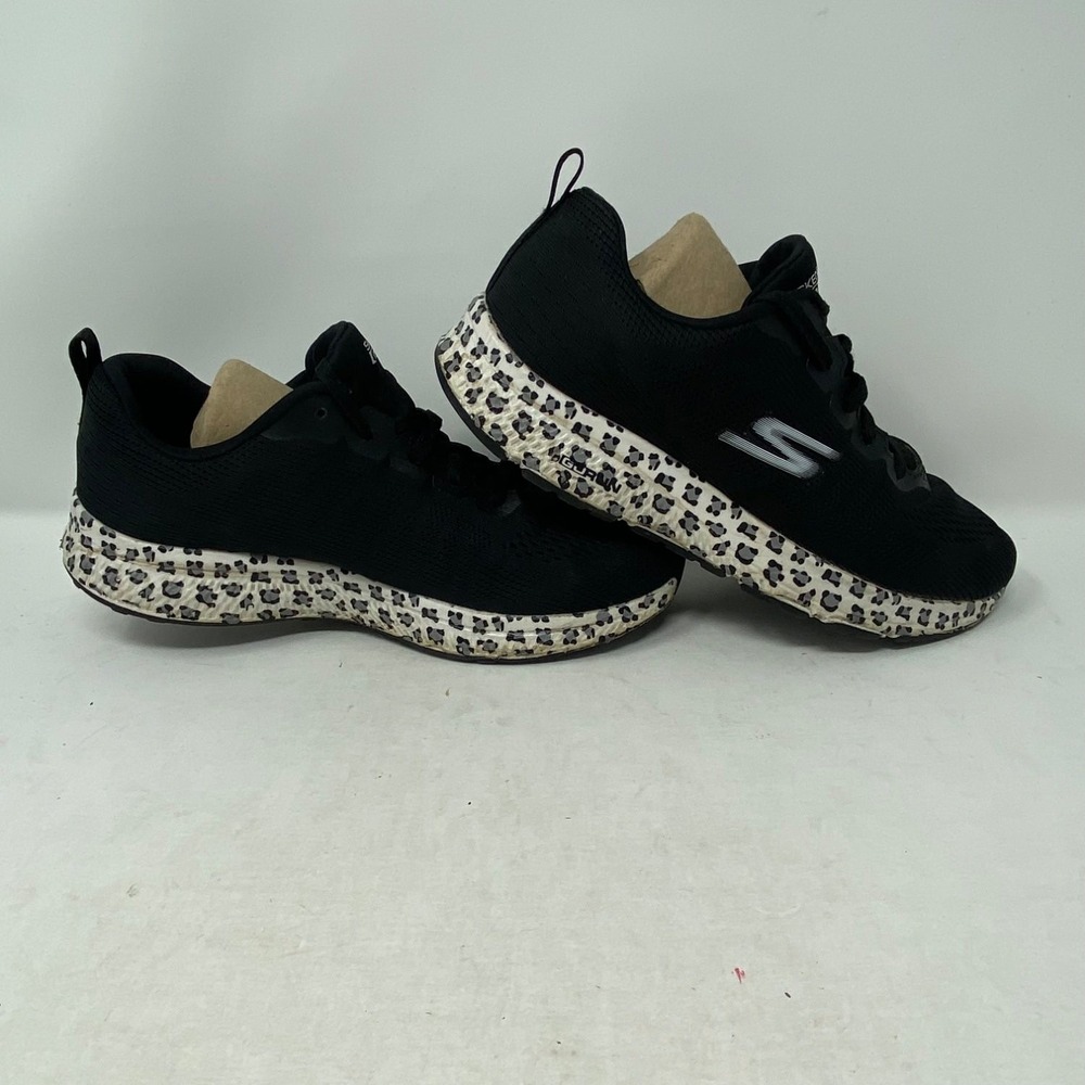 Skechers GORun Consistent Womens 7.5 Black Running Shoes Leopard 128284 - Picture 16 of 16